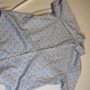 Prince And Fox Blue Button Up T-Shirt